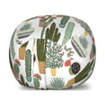 thumbnail image 1 of Cactus Storage Toy Bag Chair, Pattern with Succulent Plants and Cactuses in Pots Botanical Floral Mexican Garden, Stuffed Animal Organizer Washable Bag, Small Size, Multicolor, by Ambesonne, 1 of 3