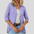 thumbnail image 2 of Women’s Cardigan for Women Casual Solid Color Three Quarter Sleeve Lightweight Short Coat Category Cardigan Title, 2 of 5