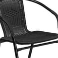 thumbnail image 5 of Bowery Hill 5 Piece Rattan/Glass Square Patio Dining Set in Black, 5 of 7