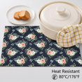 thumbnail image 5 of Placemat, Pioneer Flower Floral Print Pattern Place Mats Table Mat Set Of 2, PVC Washable Placemats for Party Kitchen Dining Decoration, 18x12 Inch, Fade Resistant, 5 of 6
