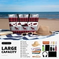 thumbnail image 5 of Wukai Buffalo Plaid Forest Print Zipper Bag,large Beach Tote Bag,Waterproof Sandproof Bag,Grocery and Picnic Tote Travel Bag, 5 of 5