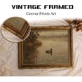 thumbnail image 3 of Vintage Carved Gold Frame Mallard Canvas Wall Art,Tranquil Lakeside Nature Wildlife Painting Picture Wall Decor Country Plant Farmhouse Style Poster Print Artwork for Living Room Home Decoration, 3 of 17