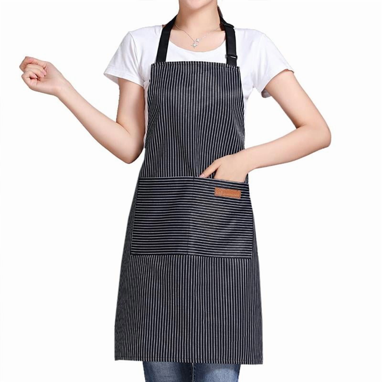 Kitchen Cooking Aprons for Women and Men Adjustable Chef Apron with Pockets 2 PCs Multicolor