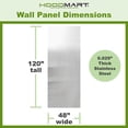 thumbnail image 3 of HOODMART 48” x 120” Metal Wall Panels - High Quality Stainless Steel Sheet with End Caps, Back Splash Guard for Food Trucks, Restaurants, and Trailers, 3 of 8