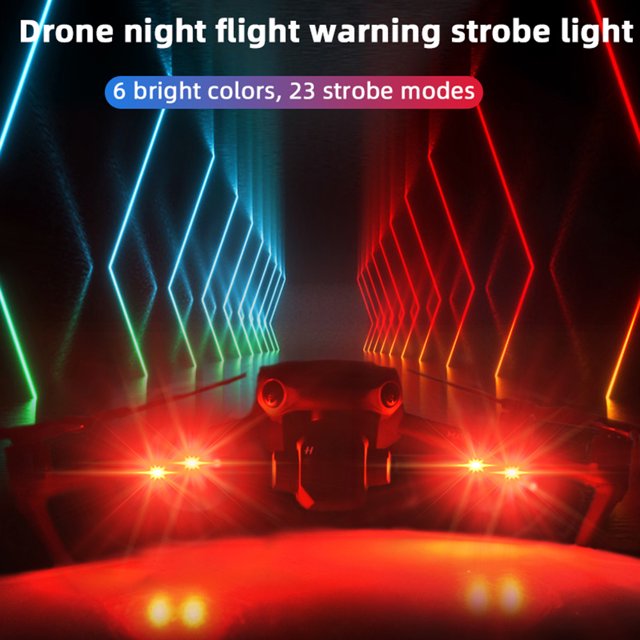Kuymtek Lámpara de advertencia de vuelo nocturno con luz estroboscópica para drones para DJI Mavic 3/MINI 2/PRO 6/AIR2S