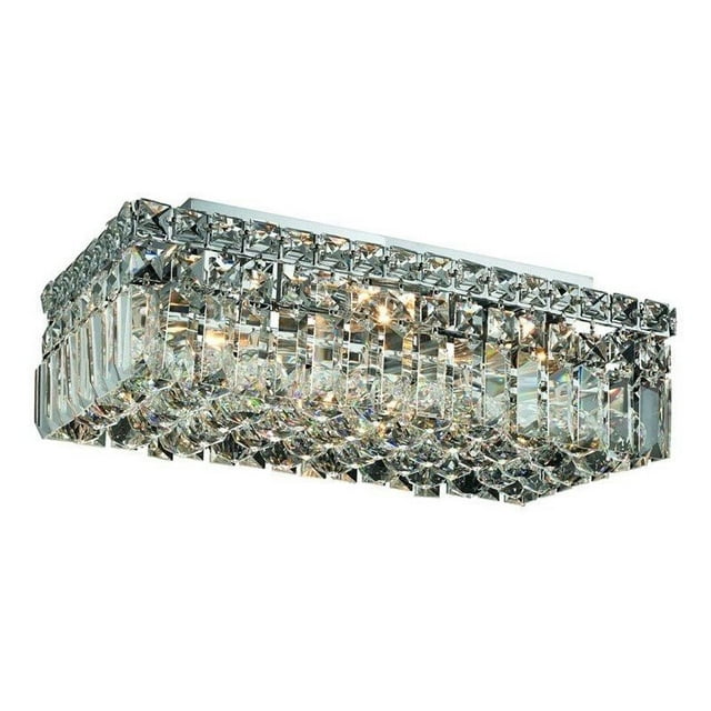 Elegant Lighting Maxime 8" 4 Light Royal Crystal Flush Mount