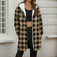 thumbnail image 2 of FDGIU Women's Plaid Fleece Coat - Sherpa Lined Plus Size Warm Winter Zip Up Outerwear for Cold Weather, 2 of 5