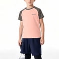 thumbnail image 6 of SAWOBUUN Boys Athletic Performance T-Shirt Kids Quick Dry Raglan Sleeve Crewneck Tee Breathable Color Block Active Top for Sports Running, 6 of 6