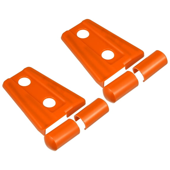 2 Pcs Front Engine Hood Hinge Cover Trim Exterior Decoration for Jeep Wrangler JK 2-Door 4-Door 2007-2018 Orange