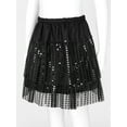 thumbnail image 4 of iiniim Girls Child Sequin Skirt Ballet Dance Skirts Cheer Leader Performance Pleated Short Skirted, 4 of 7