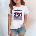 thumbnail image 2 of GEWSEY Kids 250 Anniversary USA Shirts 250 Year American Flag Tshirt Boys and Girls Happy 250th Tee 4th of July Tops 2-3 Years White, 2 of 5