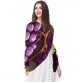 thumbnail image 5 of Grape Elegant Chiffon Silk Scarf - Lightweight Breathable Translucent Wrap Shawl for Women - 70.86x28.7in, 5 of 6