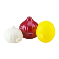 Crystalia Vegetable Storage Container Set of 3, Food Saver, BPA Free Plastic