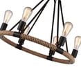 thumbnail image 4 of CWI Lighting Ganges 6 Light Up Farmhouse Metal Chandelier in Black, 4 of 5