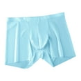 thumbnail image 2 of zeranth Men Summer Shorts Briefs Mid-rise Elastic Waist Thin Underwear Transparent Seamless Solid Color Quick Drying Shorts Panties, 2 of 7