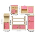thumbnail image 3 of Agiferg Family Mini Simulation Children's Small Furniture Doll House Toy Bed Kitchen Sofa Model Set, 3 of 7