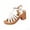 White, variant on Women Strappy Caged Block Heel Espadrille Sandals Adjustable Comfortable Footwear For Party Casual Outdoor Daily Activities
