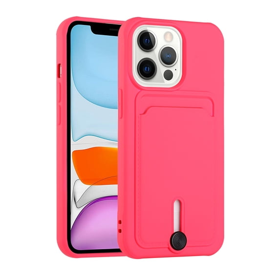 iPhone 13 Pro Phone Case, Slim Protective Card Holder for iPhone 13 Pro Phone Case Pink