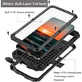 thumbnail image 3 of Compatible Samsung Galaxy S23 Plus Metal Phone Case with Screen Protector,3 Layers Full Body Shockproof Dustproof Aluminium Silicone Case for Samsung Galaxy S23+ Plus Case with Kickstand Black, 3 of 14