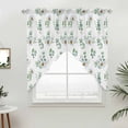 thumbnail image 3 of Summer Daisy Swag Valances for Windows 2 Pack Watercolor Eucalyptus Leaf Flower Farmhouses Swag Kitchen Curtains 45 Inches Long Rod Pocket Short Window Treatment for Kitchen Bathroom 36"x45", 3 of 9