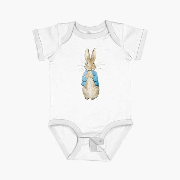 Bella Canvas Peter Rabbit Short Sleeve Baby One-Piece Newborn Gender Neutral Outfit, Baby Boy Or Girl Bodysuit, Birrthday Gifts