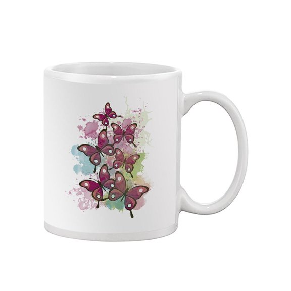 Watercolor Butterflies Mug - SPIdeals Designs,