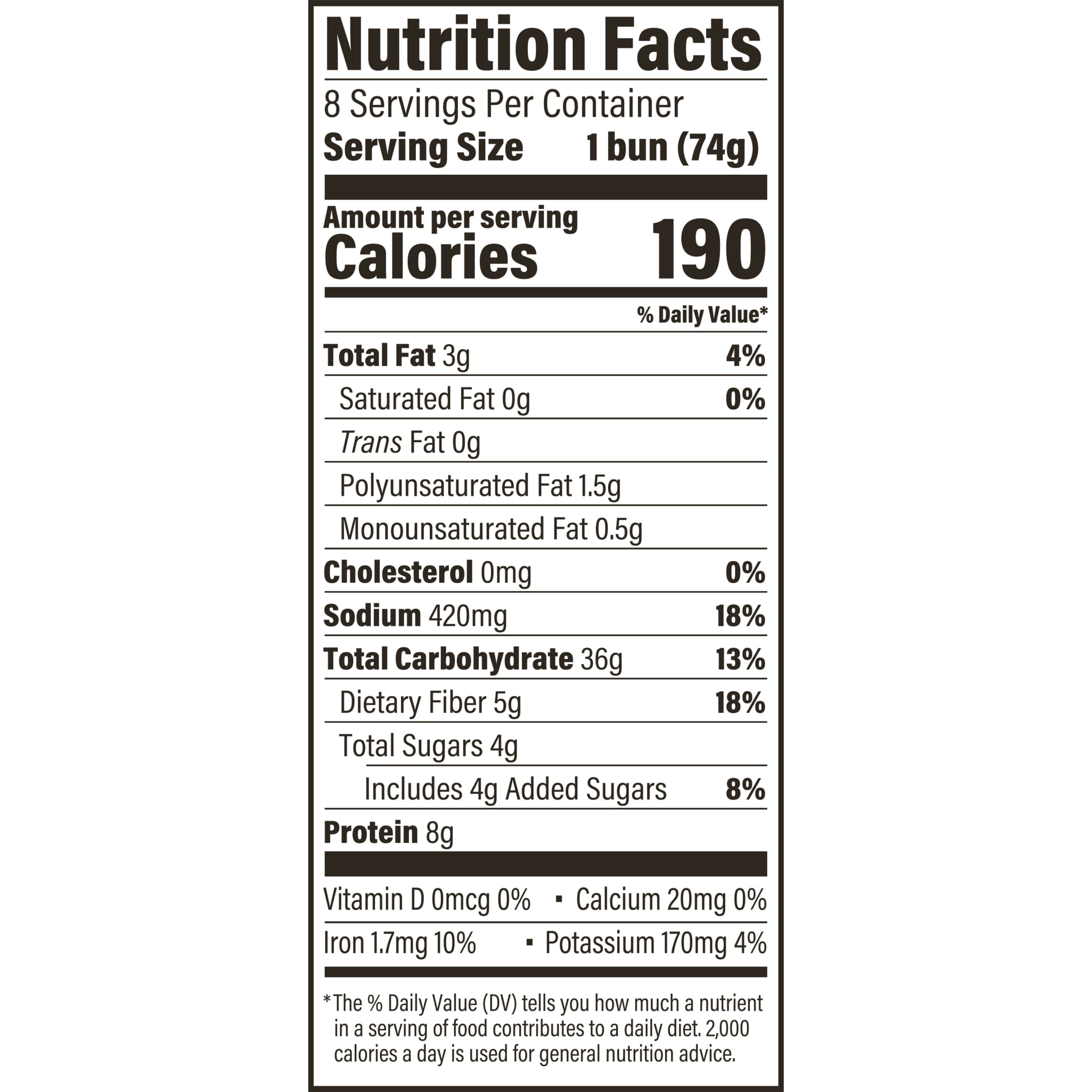 Oroweat Whole Wheat Buns, 8 count, Hamburger Buns, 21 oz Bag