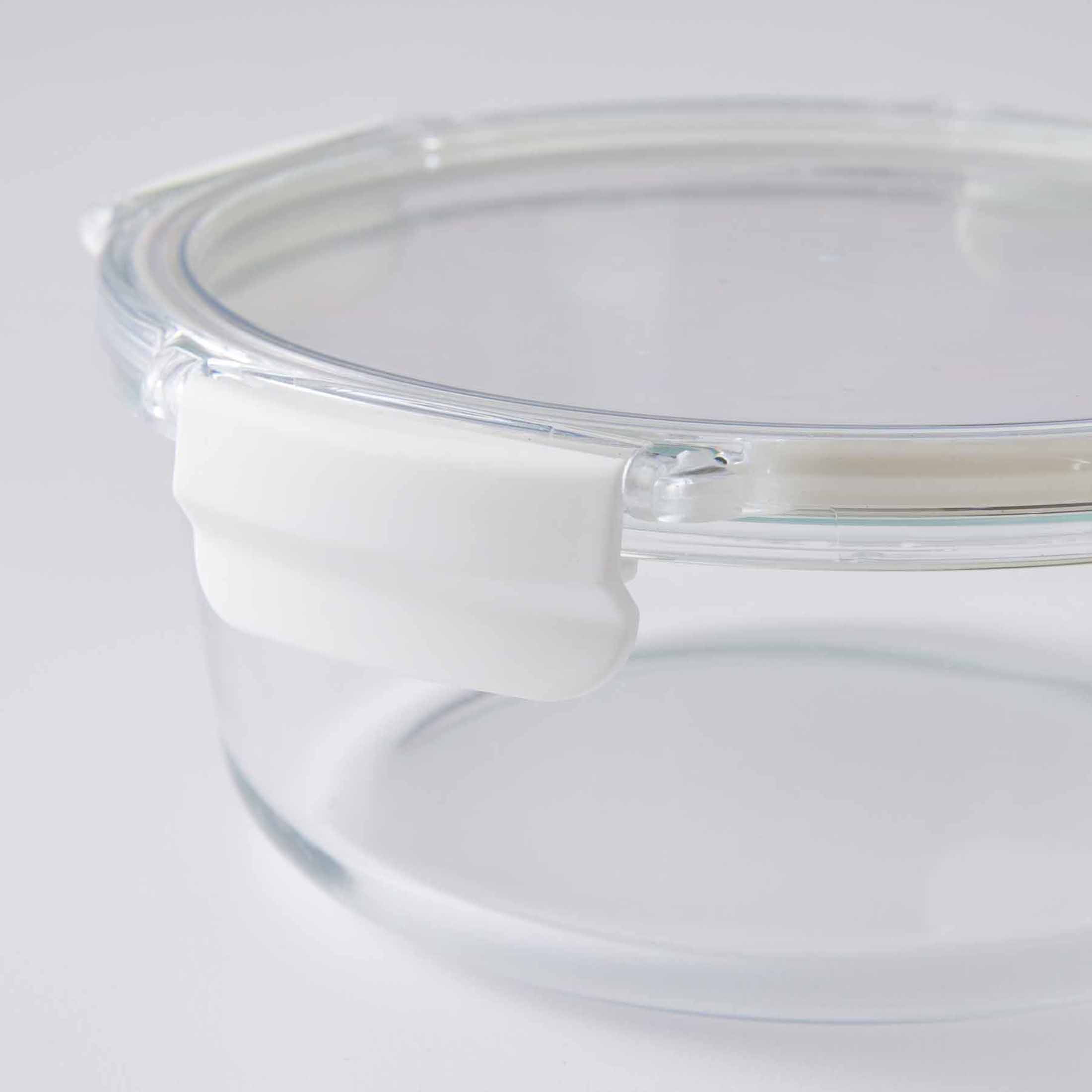(8 pack) Better Homes & Gardens 4Cup Round Glass Food Storage Container with Tritan Lid. Set of 1, 2 Pieces