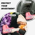 thumbnail image 4 of Naloa Blue Lightning 2Pcs Anti-Kick Back Seat Cover Kick Mat, Car Seat Protector with 3 Storage Pockets, 4 of 8