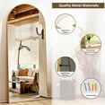 thumbnail image 4 of Lumora 65.5"x24.2" Arched Full Length Mirror Free-Standing Wall Mounted Floor Mirrors, Gold, 4 of 5