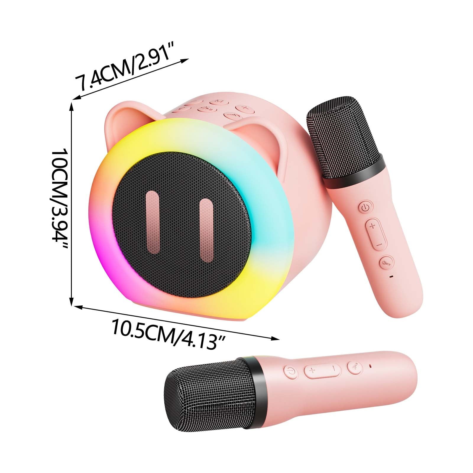 Kyusrd New Bluetooth Speaker Wireless Children's Microphone Home Karaoke Outdoor Microphone One Small Speaker
