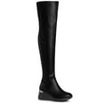 thumbnail image 1 of Unique Bargains Bottes à Plateforme au-Dessus du Genou à Talon Compensé pour Femmes, 1 of 7