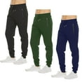 thumbnail image 3 of Galaxy by Harvic 3-Pack Mens Slim Fit Fleece Jogger Sweatpants (S-2XL), 3 of 6