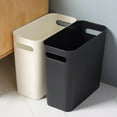 thumbnail image 3 of Slim Large Trash Can Wastebasket Garbage Container High-Capacity for Bedroom Kitchen Office Storage Bin Orange, 3 of 10