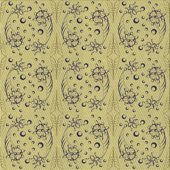 Ahgly Company Machine Washable Indoor Square Transitional Mustard Yellow Area Rugs, 6' Square