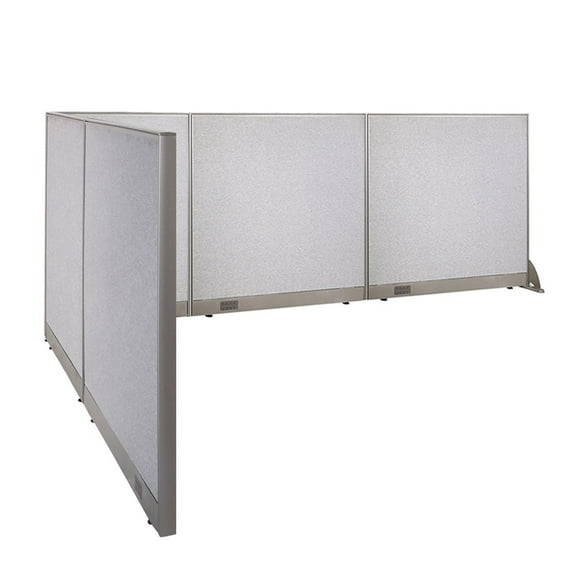 GOF L-shaped Freestanding Office Partition, Room Divider, Privacy Screen, Workstation Cubicle (84”D x 132”W x 48”H)