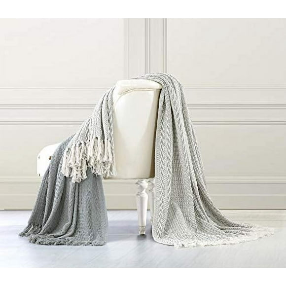 Allure 100% Cotton Throw Batik, Grey, Standard (Pack of 2)