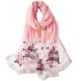 thumbnail image 1 of Bufanda de seda para mujer, chales y abrigos ligeros para bodas, bufanda bordada de Pashmina a la moda, 1 of 6
