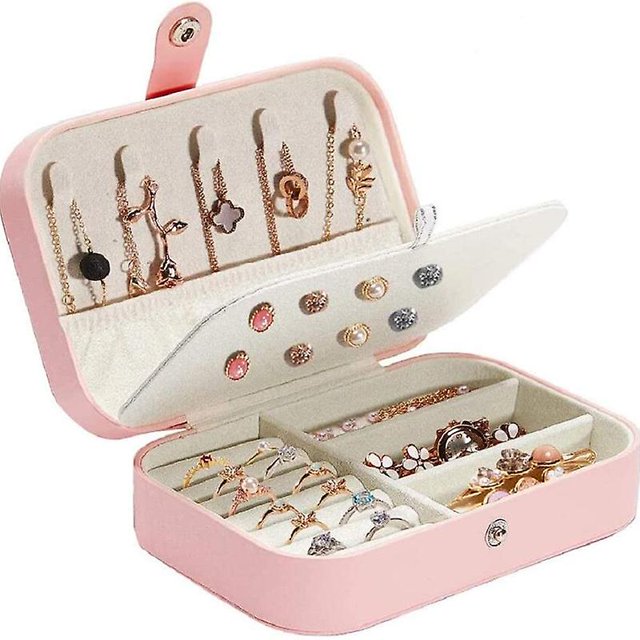 Cajas de joyería para mujer, organizador de joyas de viaje, estuche de almacenamiento de joyería pequeño para niñas