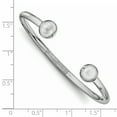 thumbnail image 2 of 925 Sterling Silver Rhodium-plated Polished Cuff Child's Bangle Bracelet, 2 of 2