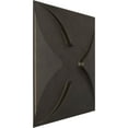 thumbnail image 2 of 19 5/8"W x 19 5/8"H Austin EnduraWall Decorative 3D Wall Panel, Universal Aged Metallic Weathered Steel (Covers 2.67 Sq. Ft.), 2 of 6