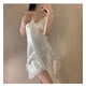 thumbnail image 2 of Pijamas sexys para mujer, ropa interior privada, camisón de encaje con tirantes en la espalda, pijamas finos de verano puro, 2 of 5