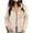 A-Khaki, variant on Women Fleece Jacket Stand Collar Full Zip Coat with Chest Pocket Warm Winter Outerwear for Outdoor Activity A-Red M