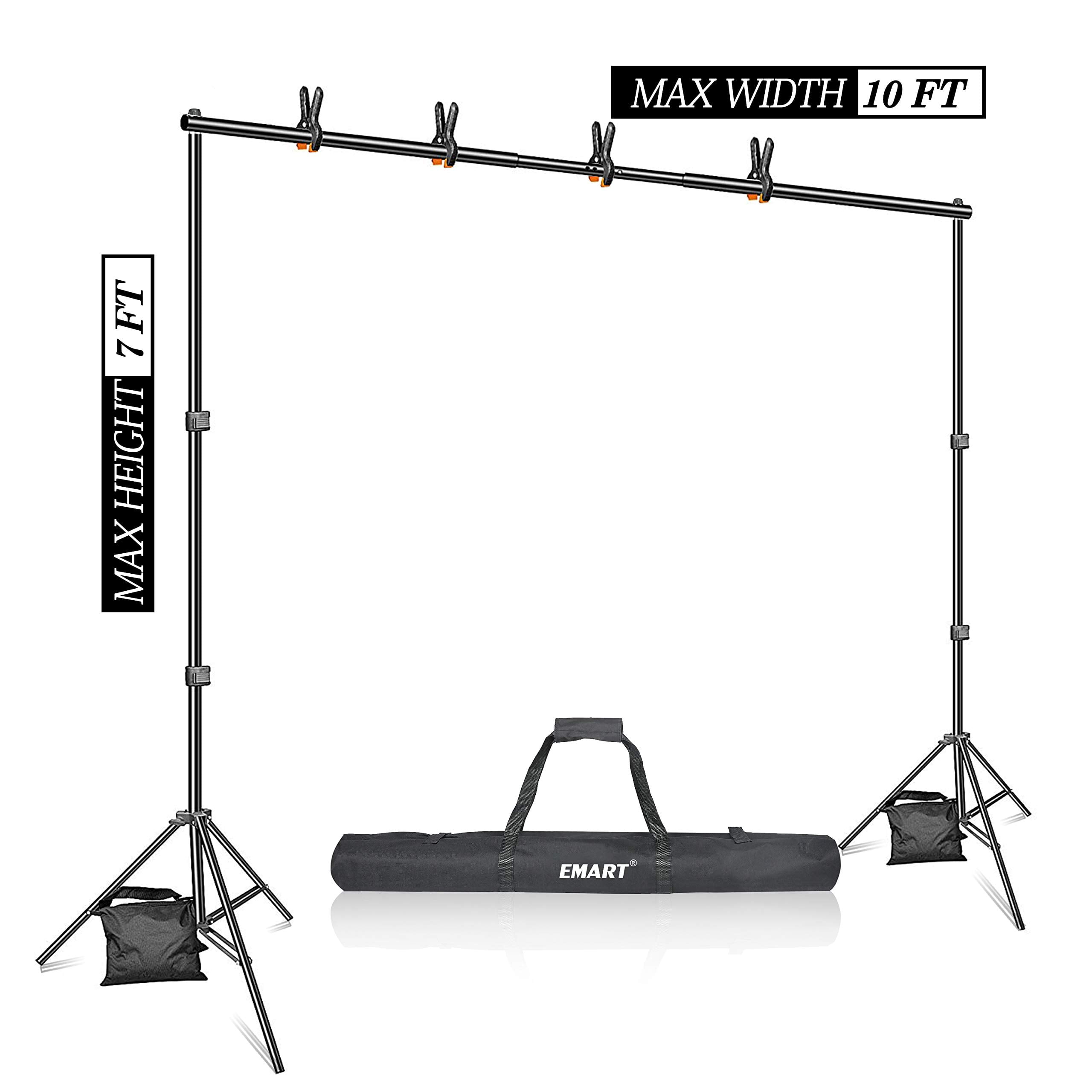 Emart Photo Video Studio 10Ft Adjustable Background Stand Backdrop