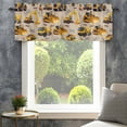 thumbnail image 4 of Construction Truck Farmhouse Short Window Curtain Valances, Cartoon Grips and Bulldozers Beige Rod Pocket Kitchen Valances for Living Room Bedroom Bathroom Cafe 54" x 18", 4 of 8