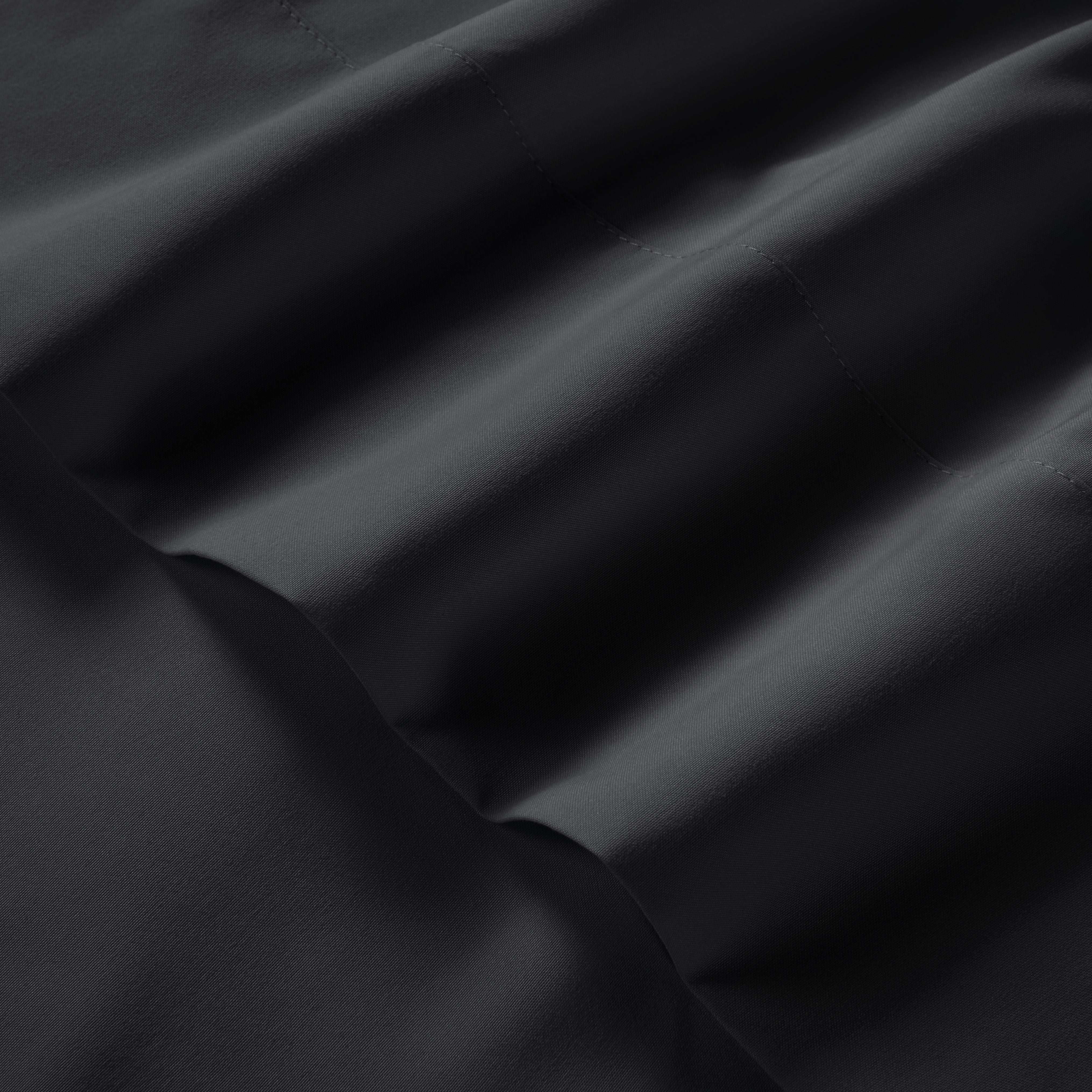 Mainstays Super Soft High Quality Brushed Microfiber Pillowcase Set, King, Rich Black, 2 Piece