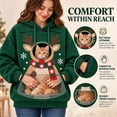 thumbnail image 5 of Shadoumai Pet Pouch Hoodie, Pet Sling Hoodie with Large Kangaroo Pouch, Soft Carrier Christmas Sweatshirt for Small Dogs and Cats, Hands Free Pet Travel Wear, 5 of 6