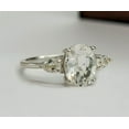 thumbnail image 2 of White Topaz Engagement Ring - Three Stone Shine Jewelry Gift- Beautiful Topaz Rings - Gift for Love - 925 Sterling Silver Ring, 2 of 18