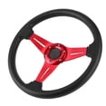 thumbnail image 2 of 14in Steering Wheel, Drifting Steering Wheel Wearproof Anti Rust  For Auto Modification Red,Black,Silver, 2 of 8