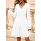 thumbnail image 2 of Vestido PRETTYGARDEN 2025 Suéter de Manga Larga con Escote en V Blanco XL, 2 of 8